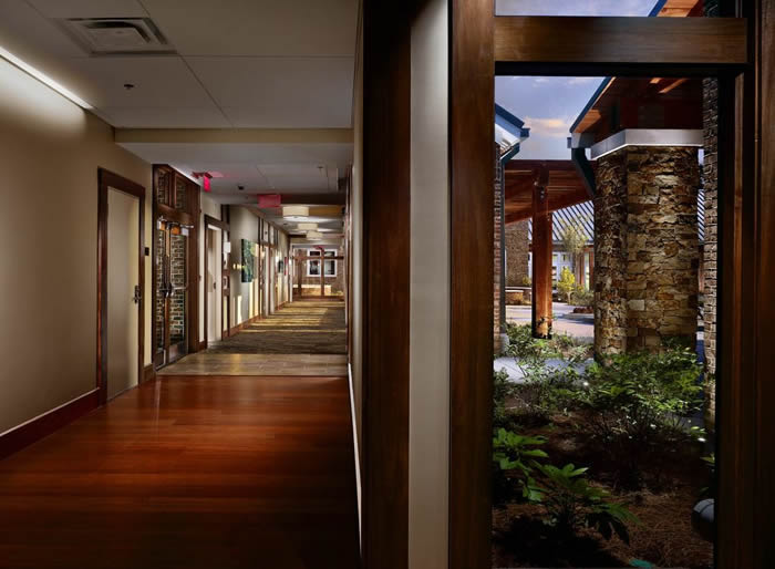 Hospice Corridor and Courtyard